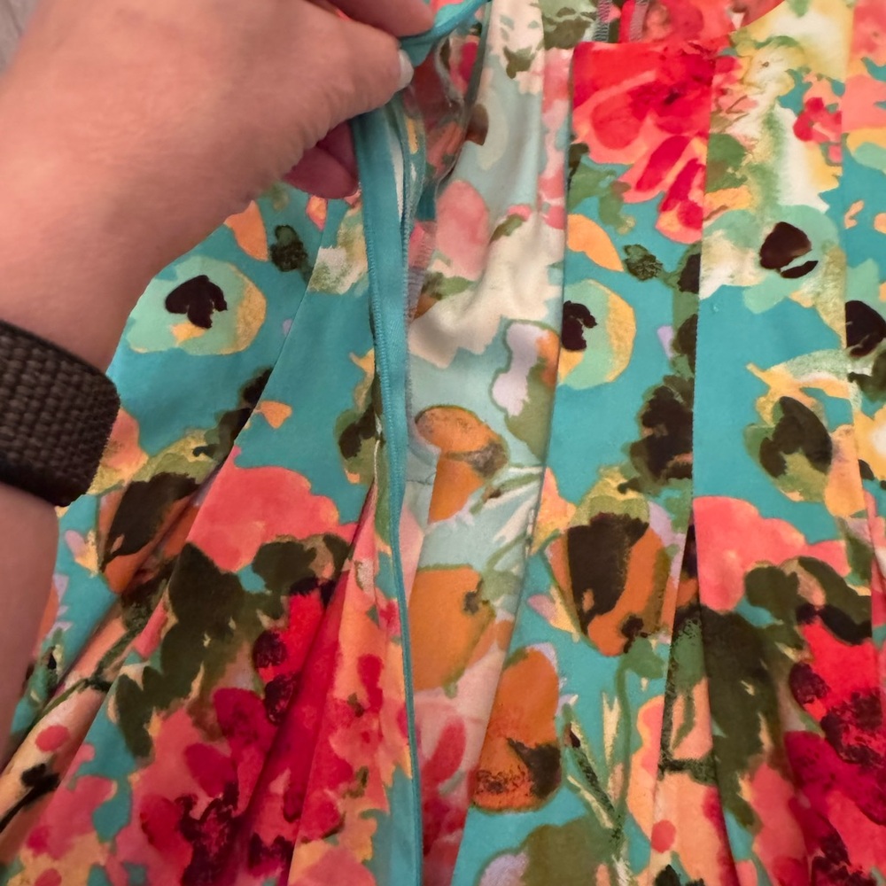 AGB Colorful Floral Sleeveless Sundress! Perfect for Wedding! - Picture 8 of 10